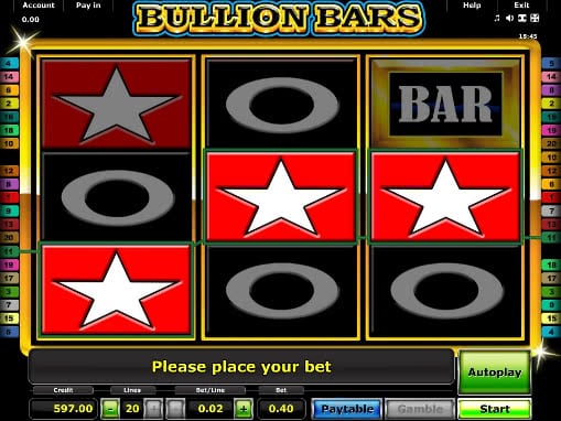 Enjoy Bullion Bars fruit machine online