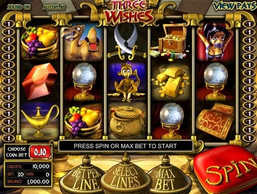 Test Three Wishes slot game