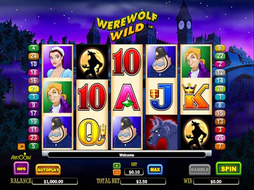 Play Werewolf Wild slot machine online