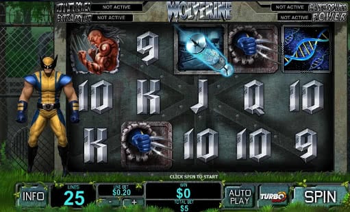 Play Wolverine slot machine online