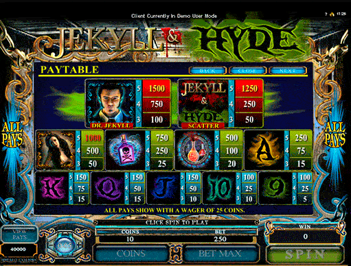 Enjoy The Jekyll And Hyde Slot Game With No Registration