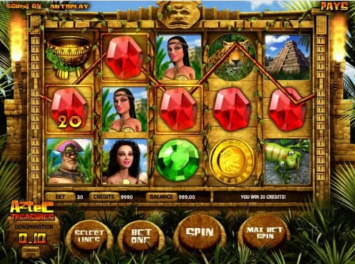 Enjoy Aztec Treasures free slots machine