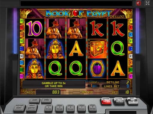 Book of Egypt deluxe slot by Novomatic