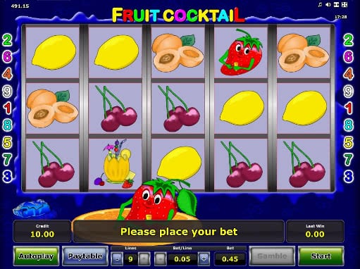 FruitCocktail7 online slot game for free with no download!