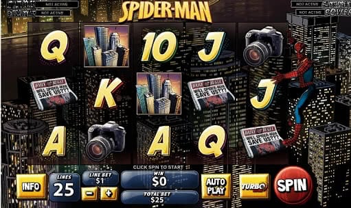 Enjoy Spiderman slot for free